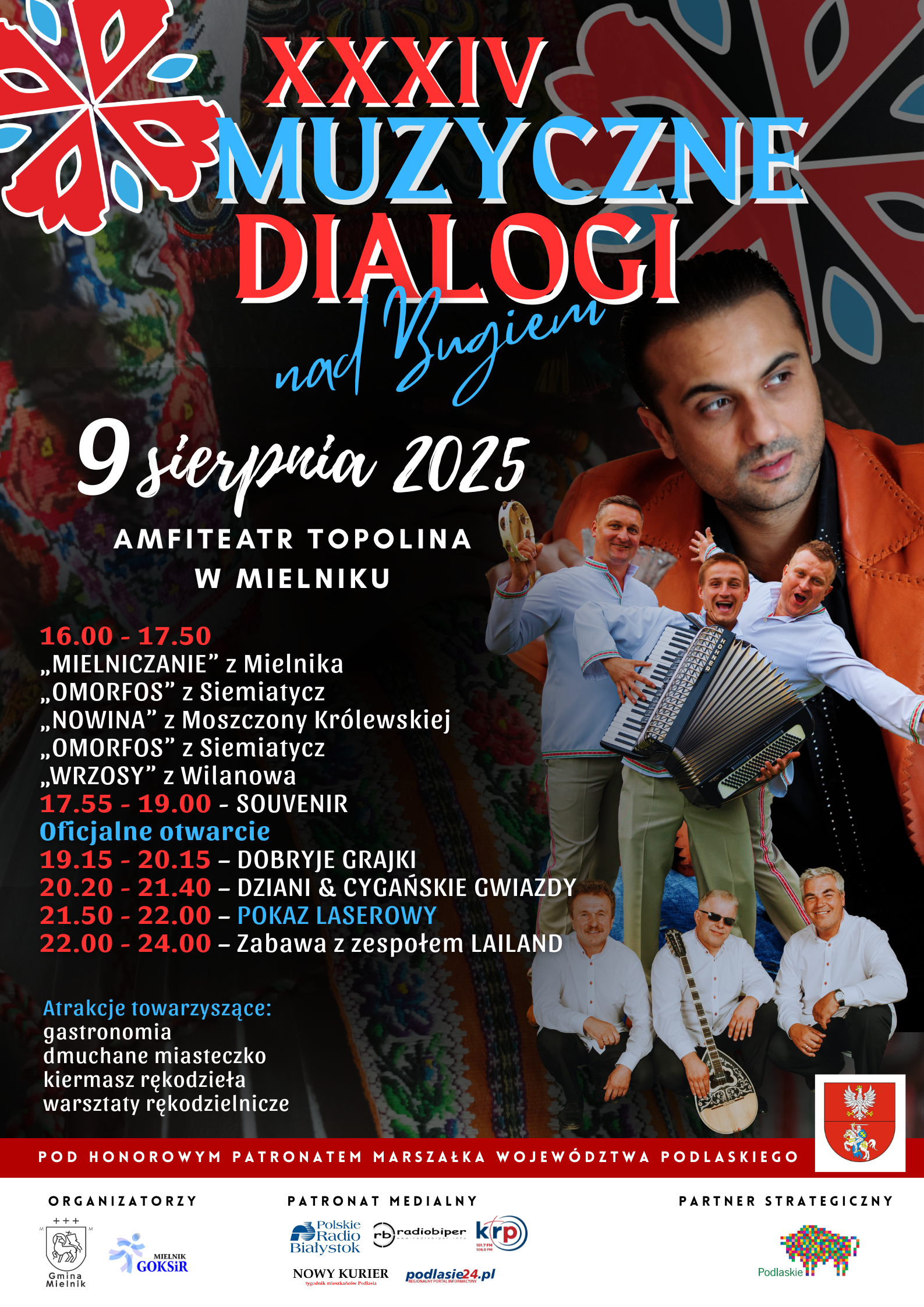 plakat z informacją i programem na Muzyczne Dialogi