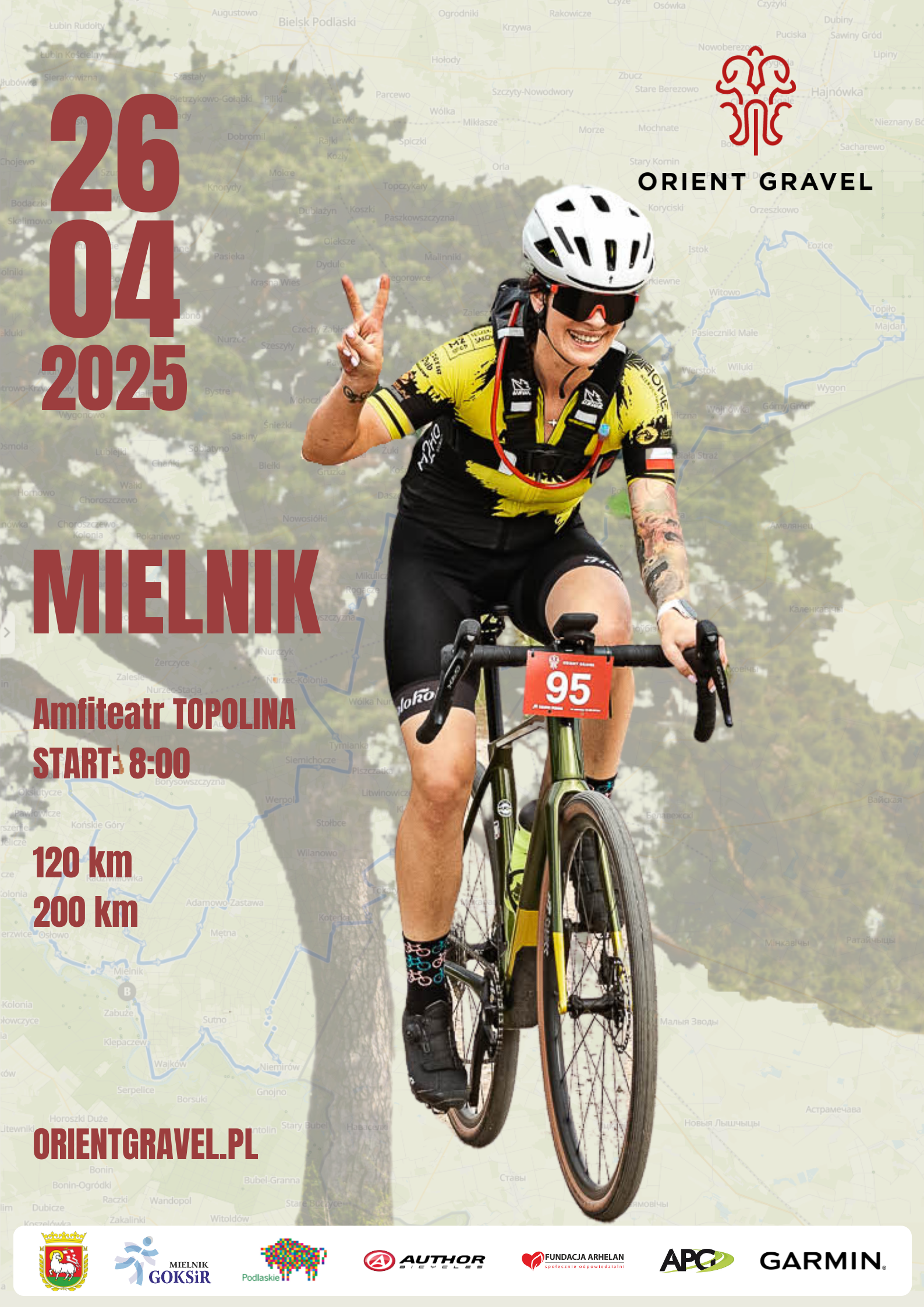 plakat z informacją o wyścigu rowerowym